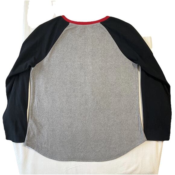 Disney Women Sleepwear L Gray Polka Dot Minnie Mouse Graphic Print Long Sleeve - Picture 6 of 6